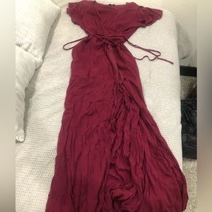 Lulus maroon wrap dress